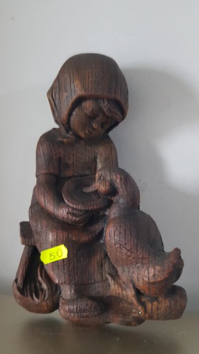 Statuetă veche din lemn exotic