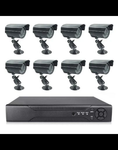 Видеонаблюдение с 8бр. CCTV камери