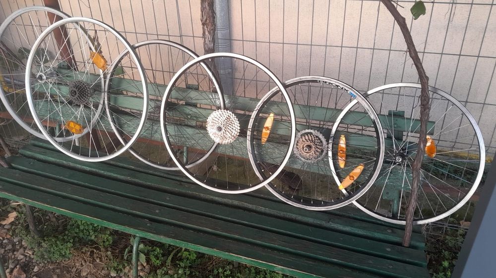 Set roti bicicleta mountainbike/strada 24,26,28 inchi, jante duble