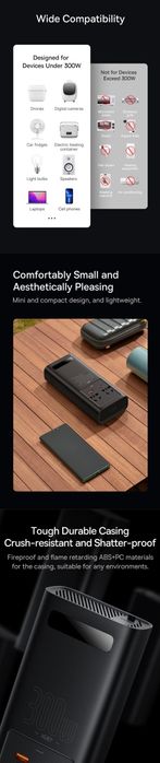 Автомобильный инвертор Baseus IGBT Power Inverter 300W (220V CN/EU)