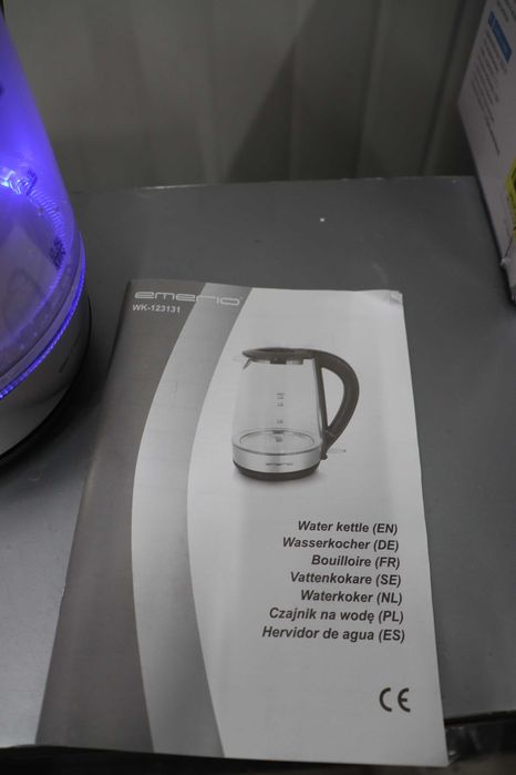 Emerio WK-123131, Стъклена кана 1.7L, боросиликатно стъкло, 2200W, LED