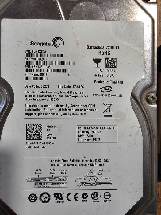 Лот от 9 бр. дефектни хард дискове (HDD/SSD) – за части/любители/хоби