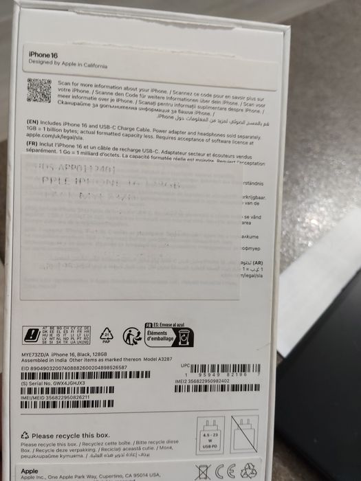 iPhone 16 Black , 128 GB