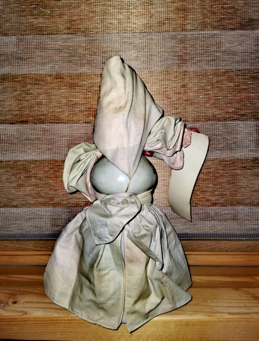 Керамична кукла фигура бутилка wodka polska от 1962 г не отваряна !