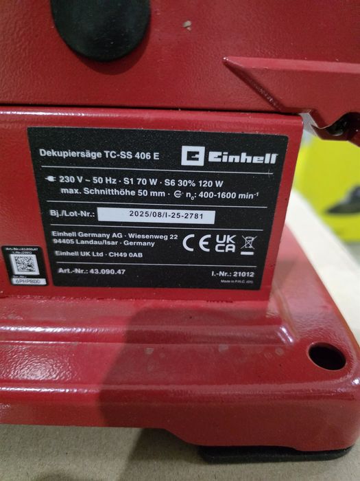 Fierastrau de decupat 120 W inaltime taiere 50 mm masa inclinabila 47 grade Einhell TC-SS 406 E