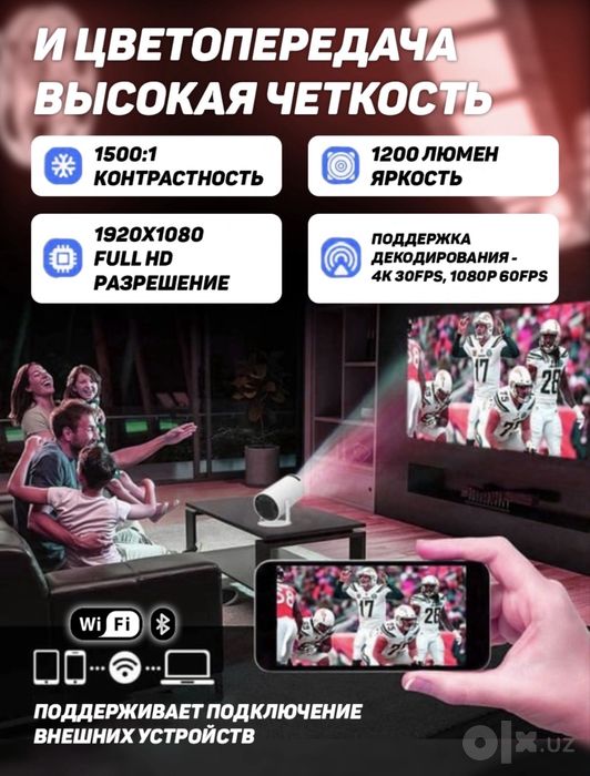 Смарт проектор HY300, Android 11, 4K, Wi-Fi