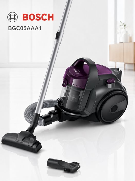 Безмешковый пылесос Bosch BGC05AAA1 серии 2, фиолетовый.