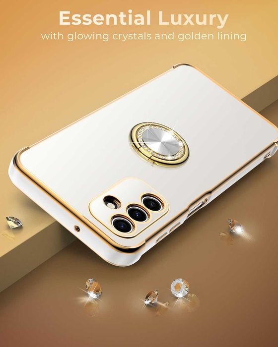 Husă Samsung Galaxy S24 Albă cu Inel Suport (Ring Holder), Nouă, Nesigilată, în Cutie