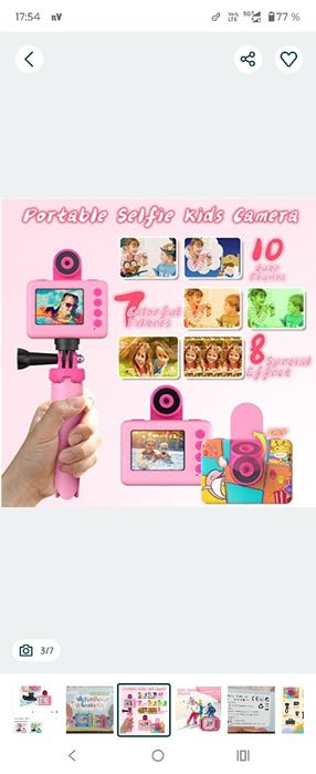 Cameră subacvatică Ushining impermeabilă pentru copii, cameră video di