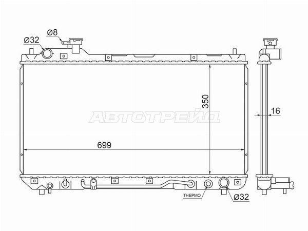 Радиатор Toyota Rav 4