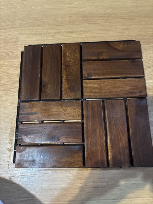 Dale din lemn natural de acacia pentru balcon/terasă – 30 bucăți