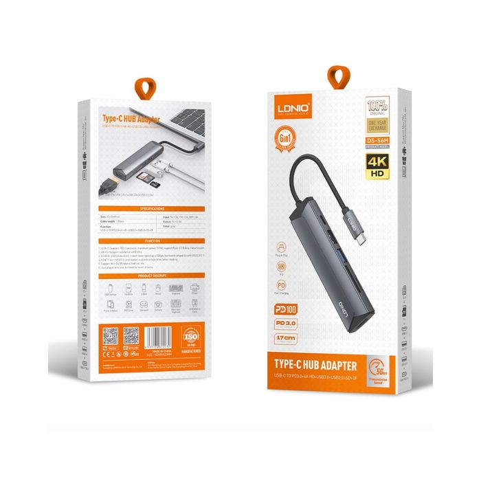 LDNIO DS56H 6-в-1 USB-C Hub