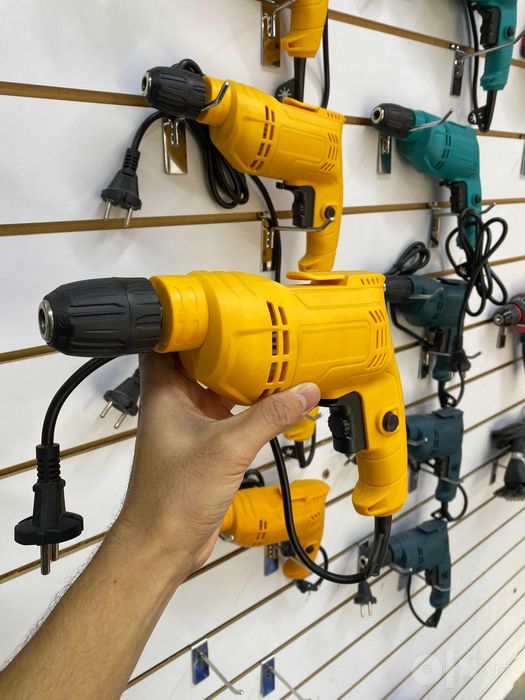 Дрель электрическая 400W Drel elektr drel 10 mm, sariq rang