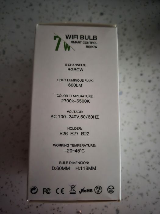 bec LED inteligent RGBCW