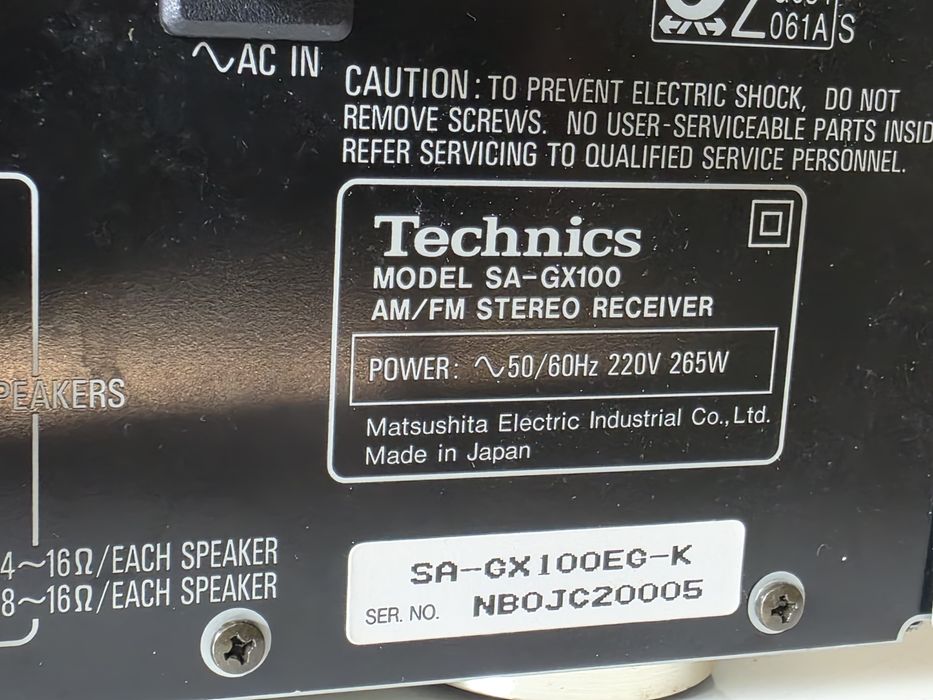 Technics SA-GX100 sterto receiver