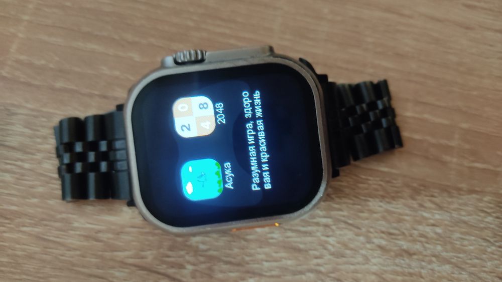 IWatch Люкс серого цвета, ремешок чёрный