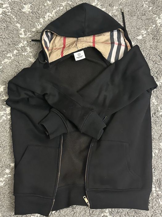 burberry black zip hoodie
