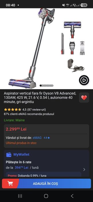 Vand aspirator Dyson