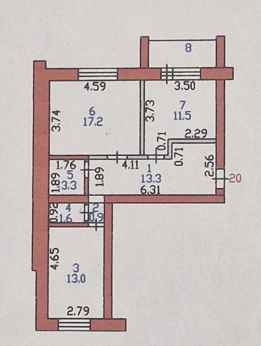 Продам 2 комнатную квартиру