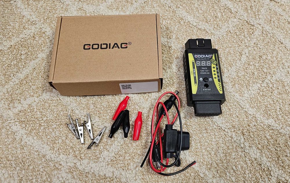 Adaptor GODIAG GT106 PLUS 24V la 12V HD, testeaza injectoare + relee