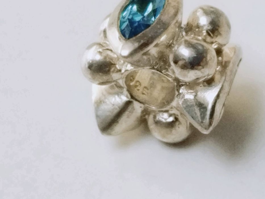 Bratara veche din argint de 925 si charms, SPINNING, HHN