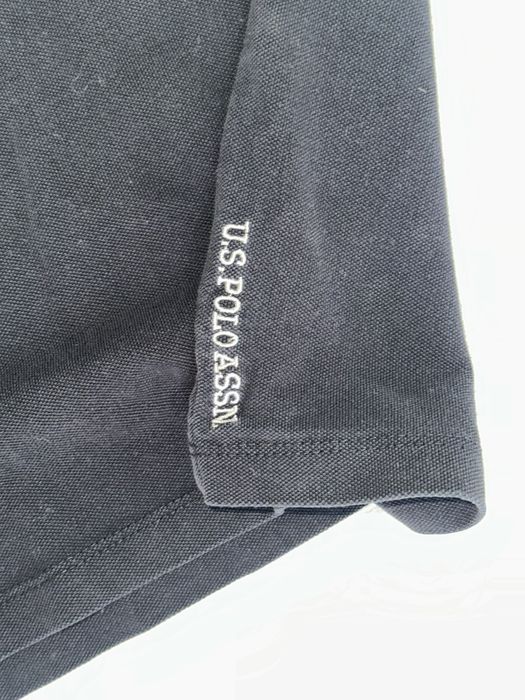 NEGOCIABIL Tricou polo U.S. Polo Assn. original – Negru, bumbac 100%