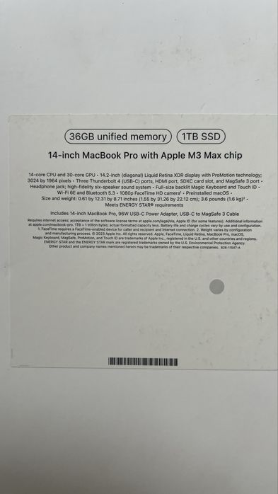 Продам Macbook pro 14* M3 Max