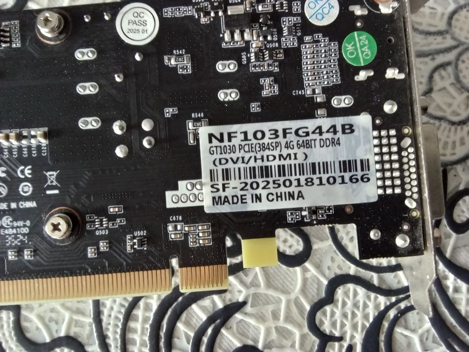 Видео карта Ninja GT1030 4gb GDDR4 64 bit low profile