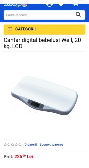 Cantar digital bebelusi Well, 20 kg, LCD