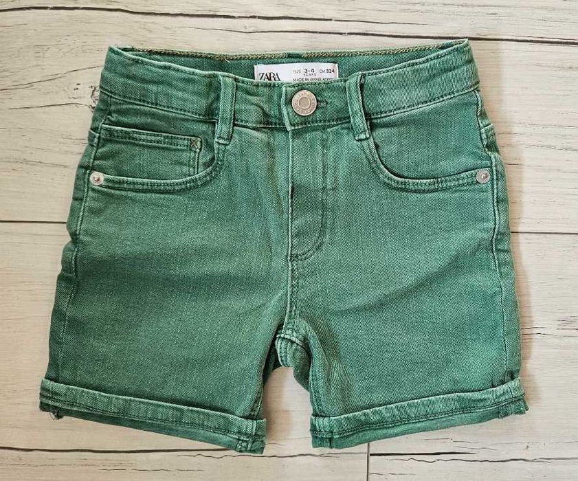 Зелени къси дънкови панталони Zara за момче, 104 р-р