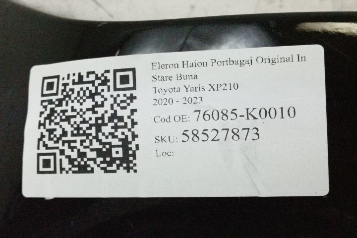 Оригинален заден спойлер/багажник за Тойота Ярис / Toyota Yaris XP210
