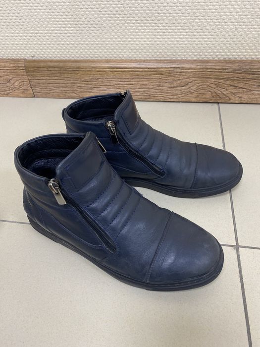 Осенние кожаные ботинки для мальчика