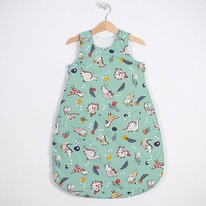 Зимен спален чувал "Дино - зелен" 0-6 месеца