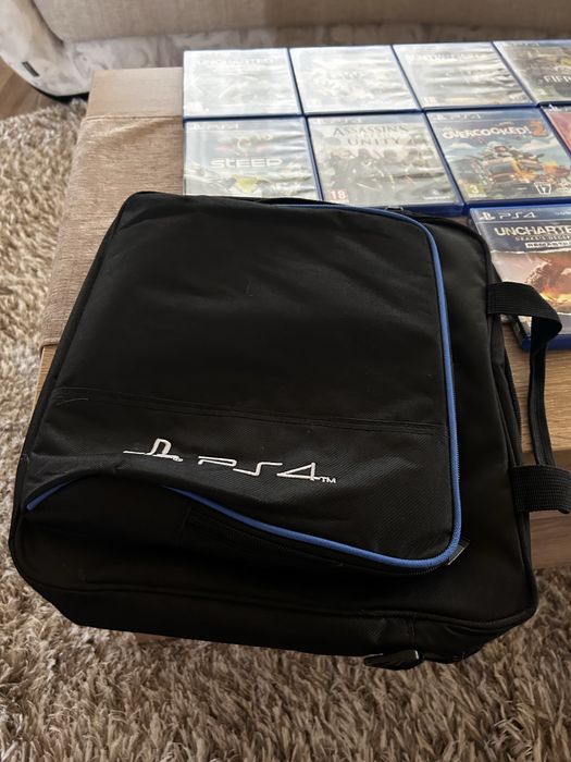 Vand ps4 slim 500gb plus 16 jocuri cu cd