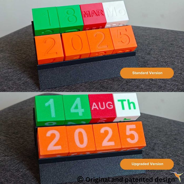 Персонализиран вечен календар с фоторамка, Светещ в тъмното, Послание