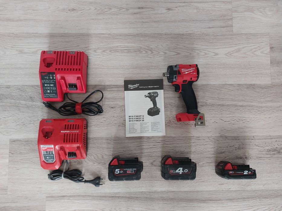 Pistol impact mic milwaukee M18 FIW2F12, 350 nm, nou