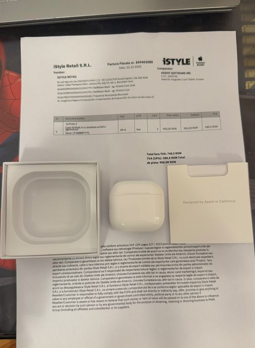 Airpods 4 2024 cu modul Anc
