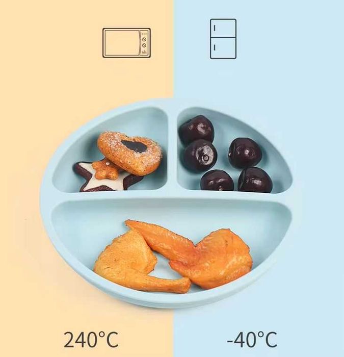 Set de diversificare copii de la +6 luni, din silicon, roz