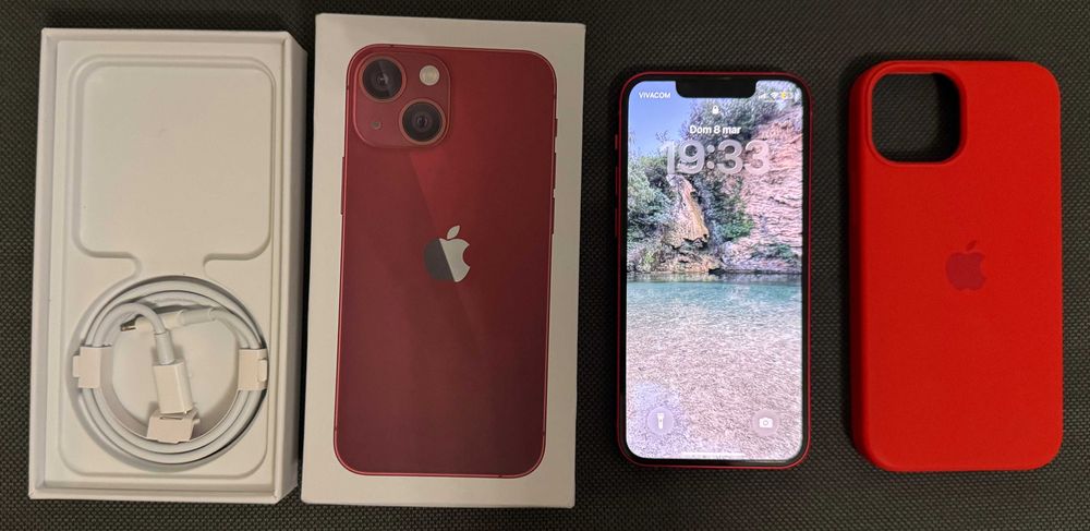 Phone 13 mini 128GB червен - Като нов - 84% батерия