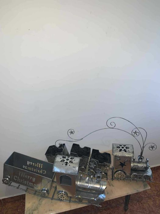 Trenulet decor Merry Christmas din fier