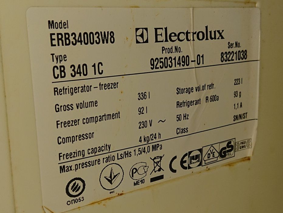 За части хладилник фризер Електролукс Electrolux