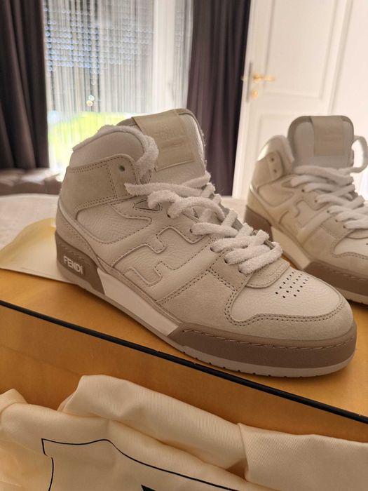 Fendi Match Leather Sneakers