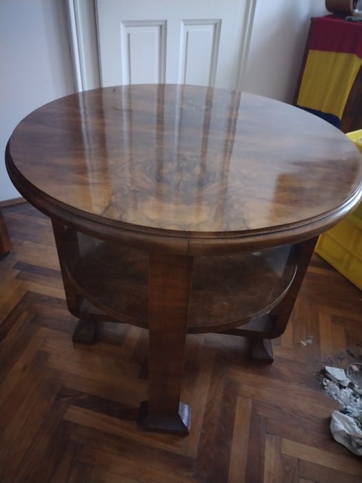 Masa Art Deco lemn de nuc h76/80