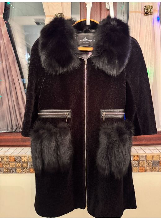 Стильная шуба с рукавом 3/4