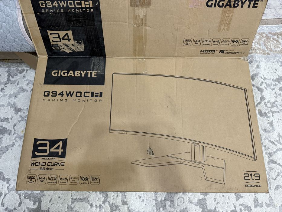 Монитор 34 дюйма 144 герц Gigabyte