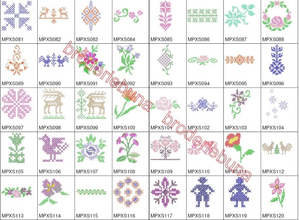 broderie FLORI punct cruciulita vol. 2 / ptr. masina de brodat