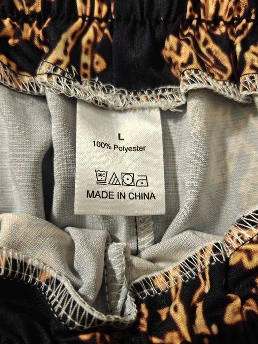 Pantaloni palazzo damă cu imprimeu elegant – Mărimea L