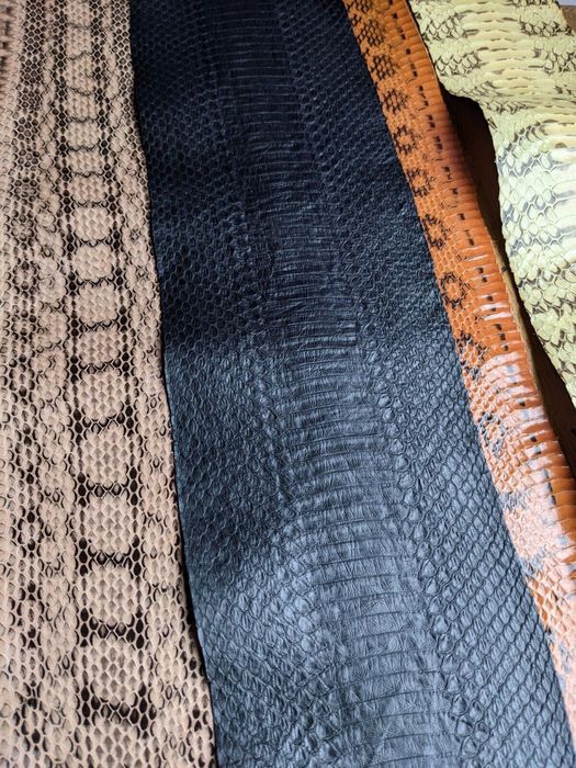 Piele sarpe exotic stil piton ASIA portocaliu maro negru bej mov roz