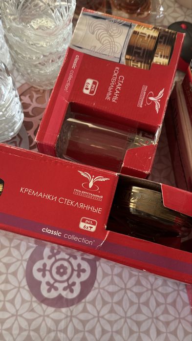 Набор посуды хрусталь