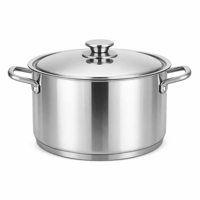 Cratita inox Royalty Line 10L cu capac metalic 36x14 cm